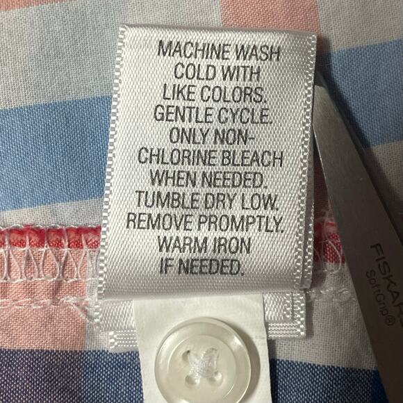 Croft & Barrow Plaid Button Down Short Sleeve Shirt Womens XL 100% Cotton Casual - Picture 9 of 9